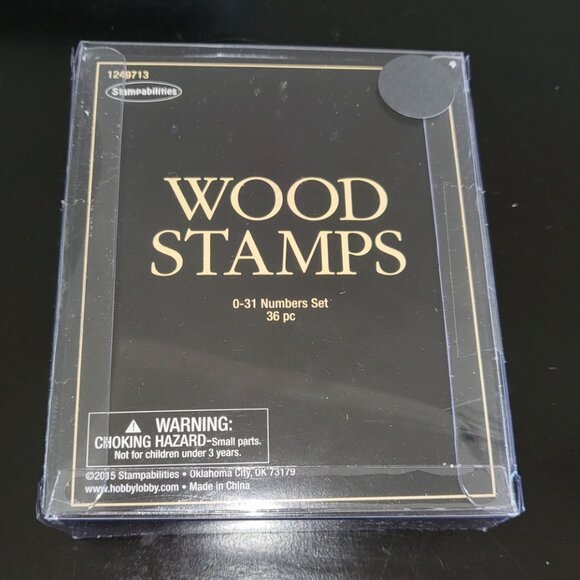 Stampabilities Wood Stamps 0-31 Numbers Set - Picture 3 of 4